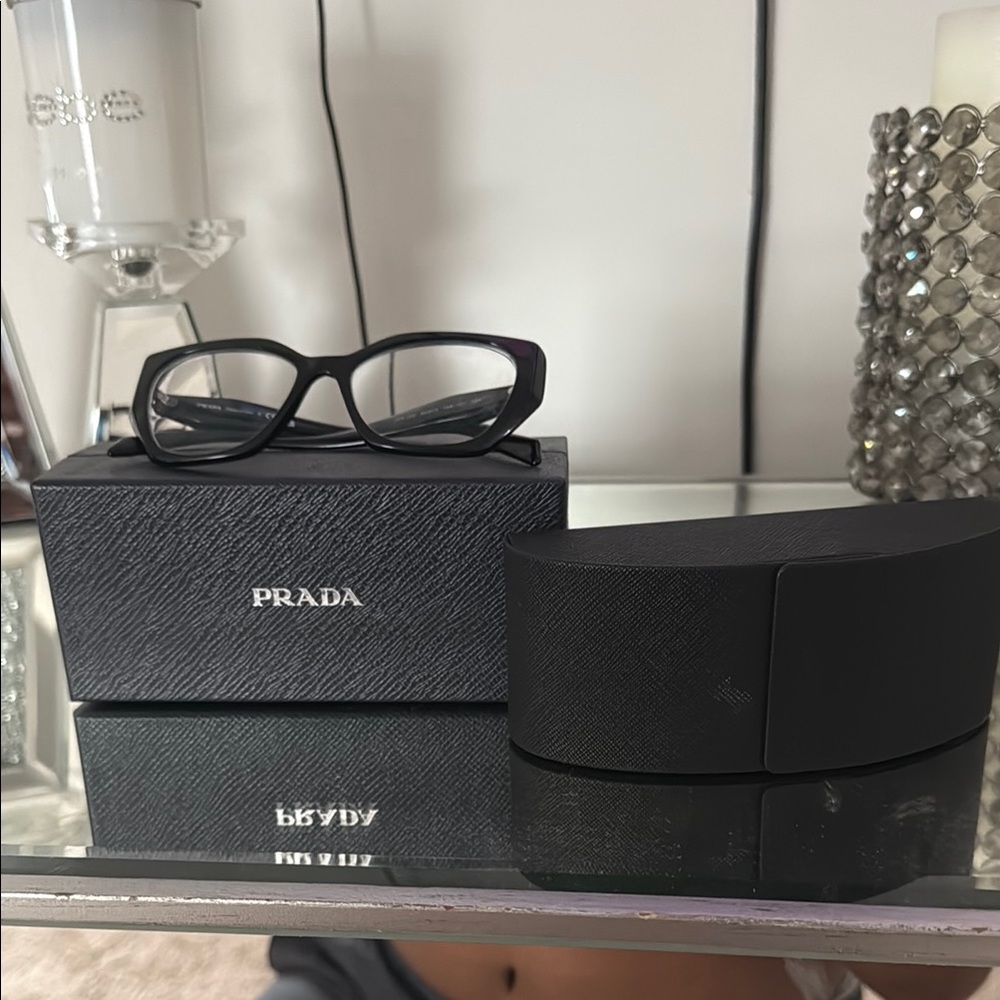 Prada Black Rectangular Glasses - image 6